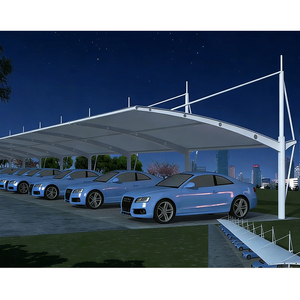 Fabricant de structures de tension en acier galvanisé pour abris de voitures, abris solaires personnalisés en membrane PVDF, auvents solaires pour voitures - Product Image 1