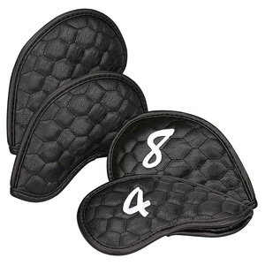 Housse de tête de fer de golf magnétique vintage personnalisée <span class=keywords><strong>en</strong></span> cuir PU brodé avec logo, ensembles <span class=keywords><strong>en</strong></span> gros, petites commandes bienvenues - Product Image 2