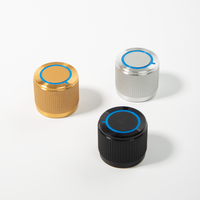 Cnc Machining Service Custom CNC Turning Aluminum Knob Knurled Anodized Volume Potentiometer Knob for Amplifier Electronic Panel