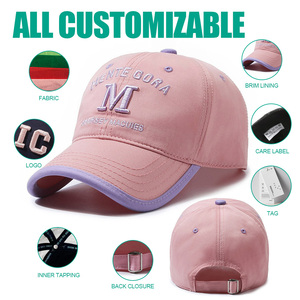 Casquette de baseball 6 panneaux en velours côtelé 100 % polyester de haute qualité, personnalisable, réglable, avec logo brodé, protection solaire, image - Product Image 2