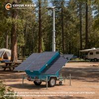 Tour d'éclairage solaire sur remorque MPPT50A, autonomie de 17 heures, homologuée ADR pour la construction routière