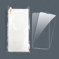Heybingo 9H HD 3D Protection d'écran en verre anti-traces de doigts à colle intégrale transparente sans bulles pour 12-17 Pro Max