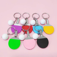 Llavero con Mini Réplica de Raqueta de Tenis de Mesa, Recuerdo para Fanáticos del Ping-pong, Regalo para Eventos Deportivos