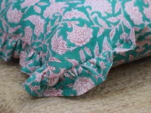 Funda de Cojín de Algodón con Estampado Bohemio, 24x24, para el Hogar y Hoteles, Funda de Almohada con Diseño Floral, Tamaño Personalizado, Regalo para Ella - Product Image 2