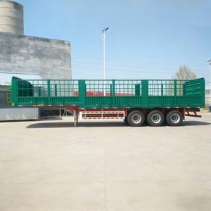 Semirremolque de Acero de Tres Ejes para Ganado y Carga, con Capacidad de 80 Toneladas para Transporte de Animales y Mercancías a Granel - Product Image 1