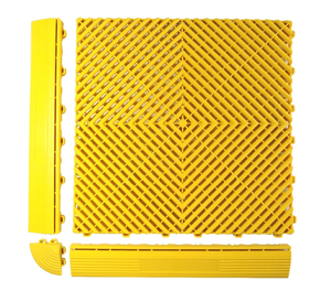 Meilleures ventes : Tapis de sol de garage modulaire en plastique PP 400 mm x 400 mm, facile à poser, haute résistance, dalles de sol de garage emboîtables pour voitures - Product Image 1