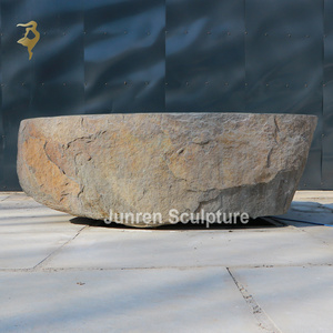 JUNREN Hotel su misura <span class=keywords><strong>in</strong></span> marmo naturale massiccio Freestanding <span class=keywords><strong>vasca</strong></span> <span class=keywords><strong>da</strong></span> bagno <span class=keywords><strong>in</strong></span> <span class=keywords><strong>pietra</strong></span> - Product Image 3