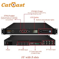 Système IPTV pour hôtel et hôpital, tuner HD MI, entrées IP multiples avec fente pour carte multi-protocoles, serveur IPTV