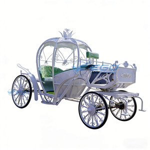 Nueva Carruaje de Calabaza Eléctrica para Bodas, Último Diseño, Carruaje de Calabaza para Bodas con Caballos en Venta - Product Image 1