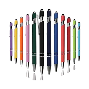 Wholesale Promotional Custom Logo Metal Touch Screen Ballpoint <strong>Pens</strong> 1.0mm 18g <strong>Multiple</strong> <strong>Colors</strong> Black Ink UV/Laser Engraving Gift - Product Image 2