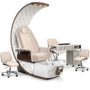 Chaise de pédicure professionnelle haut de gamme, 5 moteurs, cuir PU électrique, garantie 3 ans, pour salon de beauté, usage professionnel - Product Image 4