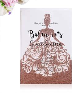 <span class=keywords><strong>Modèle</strong></span> de <span class=keywords><strong>carte</strong></span> d'<span class=keywords><strong>invitation</strong></span> de mariage rustique de luxe vert émeraude scintillant 2023 avec pochette pour Quinceañera Invitaciones De Boda - Product Image 5