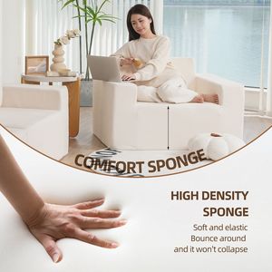 Juego de Muebles de Sala de Estar Económico, <span class=keywords><strong>Sillones</strong></span> Puff <span class=keywords><strong>Grandes</strong></span>, Sillón de Descanso, Sofá Individual de Espuma para Adultos - Product Image 4