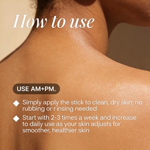 Stick exfoliant pour le corps à l'acide glycolique 75g, nettoyage en profondeur, éliminateur de peaux mortes, baume pour le corps pour peaux rugueuses - Product Image 6