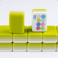 Jeu de Mahjong américain en acrylique et mélamine à 4 couches avec mini table, belle décoration et jouet de divertissement pour les fêtes à domicile