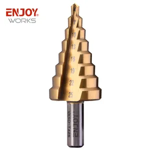 HSS Steel Titanium Step Drill Bits Step Cone Cutting Tools Steel for Woodworking