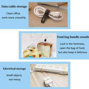 Attaches-câbles <span class=keywords><strong>réutilisables</strong></span> <span class=keywords><strong>en</strong></span> <span class=keywords><strong>silicone</strong></span> - Organisateur de cordons élastiques multi-usages - Sangles de gestion de câbles réglables - Product Image 4