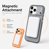 Coque de protection magnétique antichoc en TPU mat, compatible avec la charge sans fil et anti-traces de doigts, couleur unie, pour iPhone 15, 16, 17 Pro Max (Nouvelle Collection 2026)