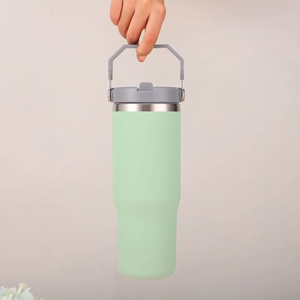 Mug isotherme en acier inoxydable de 30 oz, écologique, anti-fuite, sans BPA, avec poignée, pour le bureau, le camping, les fêtes, cadeau - Product Image 5
