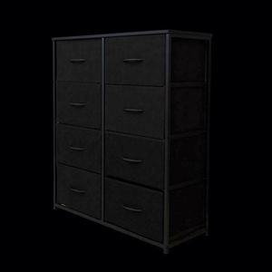 Commode moderne autoportante en MDF avec cadre en acier inoxydable, 8 tiroirs pour salon et chambre - Product Image 6