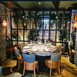 Silla de ratán Colección de cafeterías Sillas de respaldo tejidas con patrón de puntos azules y mesa redonda a juego para <span class=keywords><strong>Bistro</strong></span> - Product Image 4
