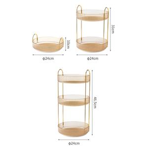 Organizer per il trucco in oro a 3 strati porta frutta per tavolo da bagno da scrivania - Product Image 4