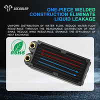 Ventilateur de refroidissement par eau Socooler CRD8-45R haute performance à 8 voies, faible bruit, avec dissipateur thermique en cuivre et roulement à billes pour boîtiers d'ordinateur
