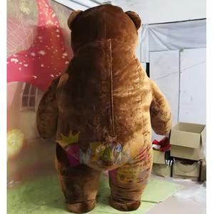 Tela de alta calidad hecha inflable marrón Chubby Bear Animal mascota adulto evento rendimiento ropa fiesta atmósfera Props - Product Image 3