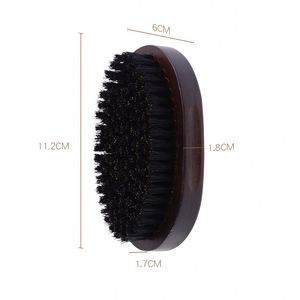 Vente directe d'usine, brosse à barbe en bois naturel de haute qualité, brosse à barbe pour hommes en poils de sanglier noirs - Product Image 4