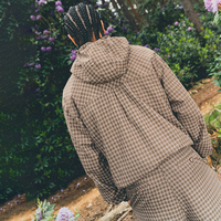 Ensemble court coupe-vent à carreaux deux pièces personnalisé YSJY pour homme, style streetwear, survêtement sport en nylon
