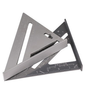 Regla Triangular de Ángulo Recto de 90 Grados, de Aleación de Aluminio Engrosada, Sistema Imperial/Métrico, Regla de Carpintería de Fondo Ancho con Ángulo de 45 Grados - Product Image 4