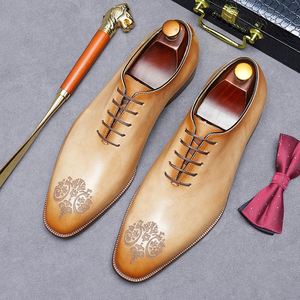 Chaussures Oxford de luxe ASTON M.JAZZ 2025 personnalisables en cuir de haute qualité, grande taille, à lacets, antidérapantes, à bout pointu, pour mariage - Product Image 1