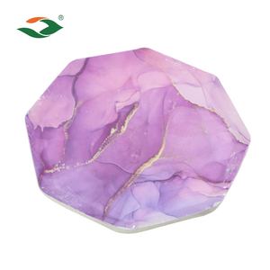 Assiettes <span class=keywords><strong>en</strong></span> papier octogonales de 10 pouces, compatibles micro-ondes, jetables, pour la restauration - Product Image 3