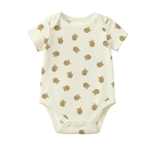 Vente en gros d'usine/OEM Combinaison courte pour bébé en coton fin d'été avec imprimé de véhicules Vêtements pour nouveau-nés - Product Image 6