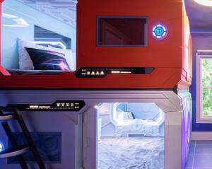 เตียงแคปซูลสุดหรูสไตล์ญี่ปุ่น ABS พร้อมที่นอนเมมโมรี่โฟม สำหรับห้องนอน เด็ก ห้องนั่งเล่น โรงแรม และสนามบิน - Product Image 1