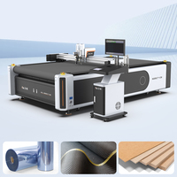 AOL mesin pemotong CNC, serat karbon Digital kecepatan tinggi Aramid dengan pisau bergetar kamera CCD