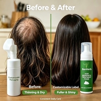Serum Penumbuh Rambut Keratin 5% Laris Manis 60ml Perawatan Rambut Menutrisi OEM ODM Label Pribadi MOQ Rendah untuk Pria Wanita