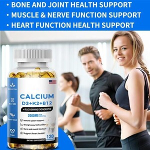 Integratori in Softgel di Carbonato di Calcio ad Alta Purezza e Vitamina D3 K2 <span class=keywords><strong>B12</strong></span> per il Supporto della Salute Ossea e la Cura delle Articolazioni - Product Image 3