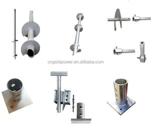 פלדה מגולוונת אדמה בורג ערימת מתכת סוגר הקרקע ערימות הסליל - Product Image 3