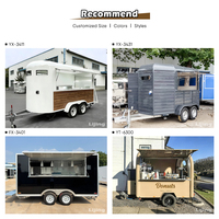JINLIJING Remolque para Caballos Estándar Australiano, Contenedor Convertido en Camión de Comida, Cafetería Móvil, Carrito de Concesiones para Nueva Zelanda