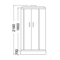 Cabine de douche intelligente murale, gain de place, cabine de douche intelligente pour petite villa, salle de bain