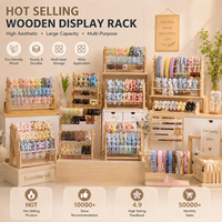 Support pliable en bois personnalisé avec logo pour coiffeuse, rangement de bijoux et accessoires capillaires