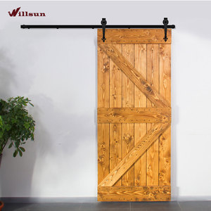 Accessoires de quincaillerie pour <span class=keywords><strong>porte</strong></span> <span class=keywords><strong>coulissante</strong></span> de <span class=keywords><strong>grange</strong></span> en métal à montage au plafond, système coulissant en fer forgé pour portes - Product Image 5