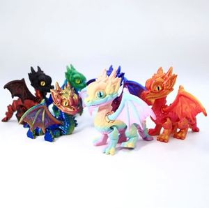 Alas de Dragón Occidental Impresas en 3D, Lindas y Retráctiles, con Articulaciones Móviles, Modelo de Juguete de Cristal, Adornos para Coche para Niños - Product Image 2