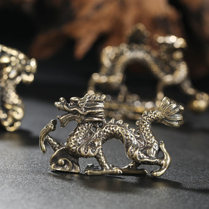 Ornement en métal en forme de dragon du zodiaque, lot de plusieurs pièces, décoration de bureau Feng Shui pour la maison, le bureau, cadeau - Product Image 4