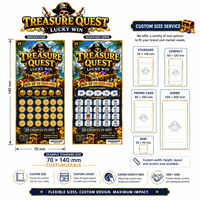 Cartes à gratter personnalisées à thème pirate avec impression anti-contrefaçon, données variables, couleur originale et graphisme gratuit – Billets de loterie