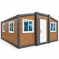 Maison conteneur préfabriquée de luxe, moderne, mobile, extensible, à double aile pliante, 3 chambres, 40FT 20FT