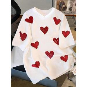 T-shirts d'été mignons en coton 100% doux et légers pour femmes et enfants, hauts à manches courtes confortables et respirants, tendance décontractée pour les activités de plein air - Product Image 6