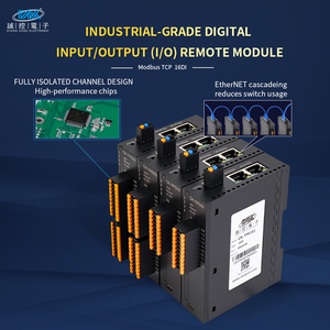 Tự động hóa công nghiệp kỹ thuật số IO mô-đun 16CH 24V tốc độ cao Ethernet modbus TCP RJ45 liên kết PLC kiểm soát Gateway - Product Image 2