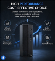 PC Kantor Enterprise Zhaoxin KX U6780A 8 Core 2.7GHz Kustom, RAM 16GB, SSD NVMe 512GB, Casing Kompak 8L, Dilengkapi Kit Layar